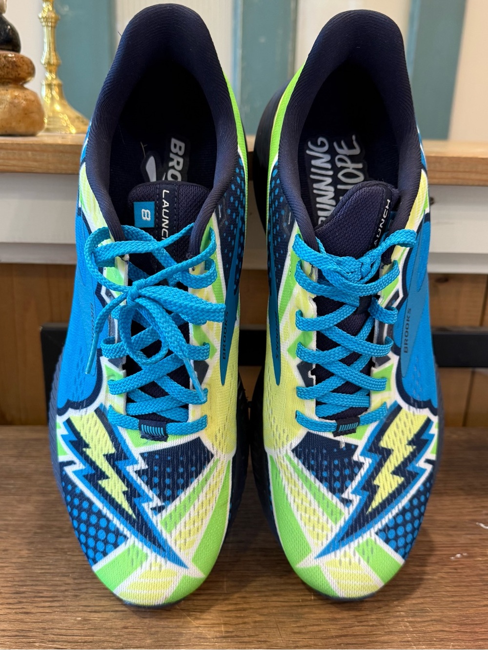 BROOKS Launch 8 BRAVE LIKE GABE Thundercloud RUNNING SHOES in Multi Mens 9.5